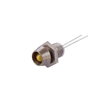 LED 3mm, u kromiranom kućištu, žuta